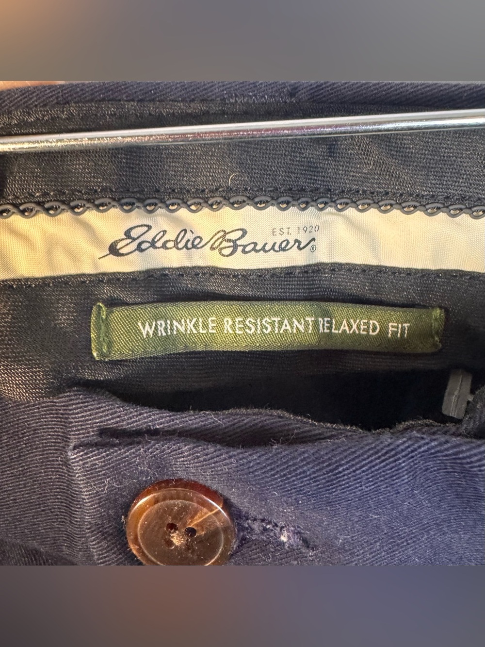 Eddie Bauer Men's Dark Navy Dress Pants - Picture 4 of 12